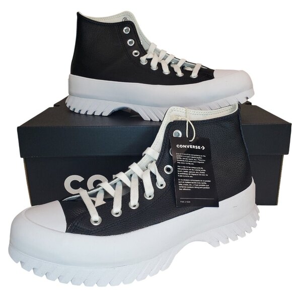 CONVERSE Chuck Taylor All Star Lugged 2.0 Premium Leather Sneakers Mens 8.5 - Picture 14 of 16